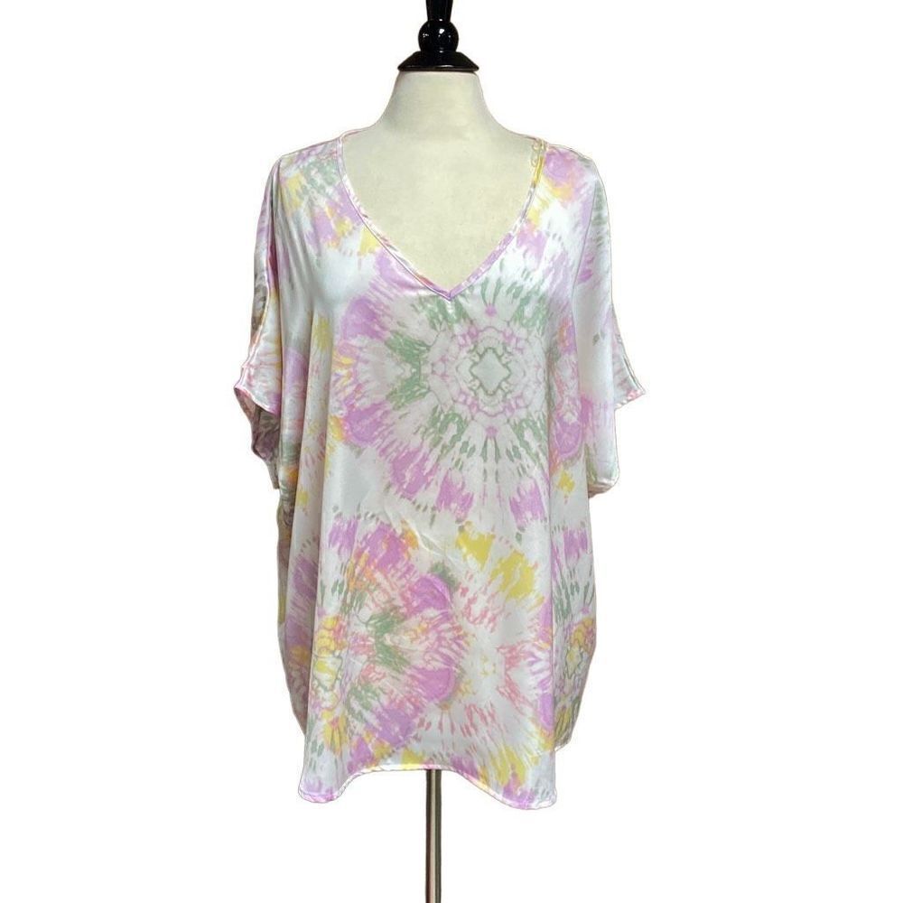 Entro Tie Dye Short Sleeve Top Size 2X NWT